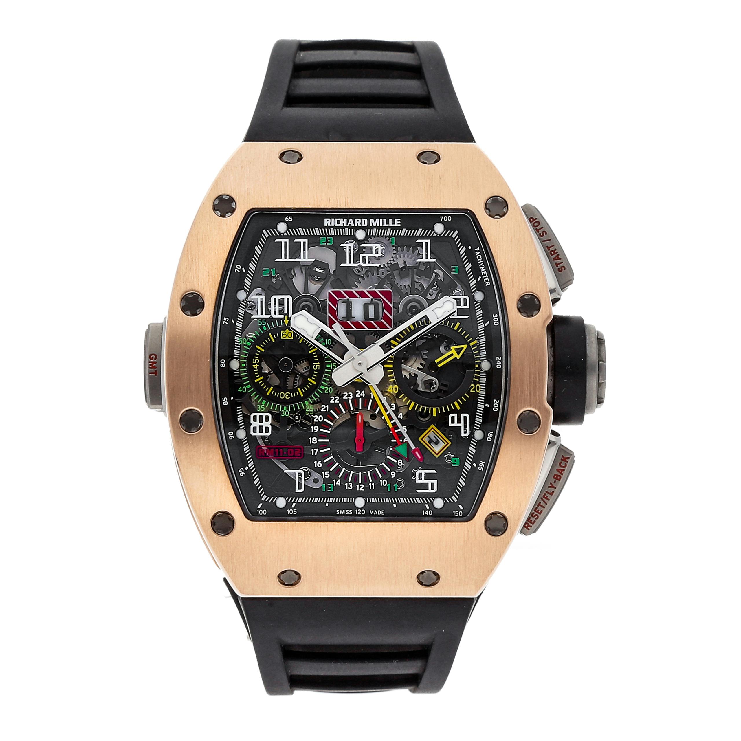 Richard Mille Flyback Chronograph Dual Time Zone RM11 02 RG WatchBox